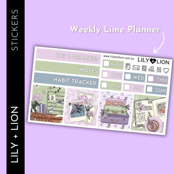 Lime Weekly Mini Kit - Secret Garden