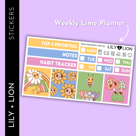 Lime Weekly Mini Kit - Flower Power