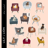 STICKER DIE CUT BUNDLE - Dogs on the Arm Chairs